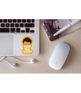 استیکر رنگی How You Doin - طرح یک