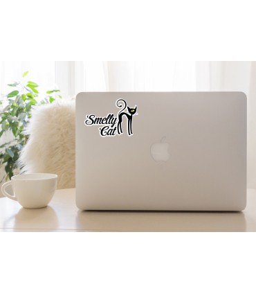 استیکر رنگی Smelly Cat - طرح یک