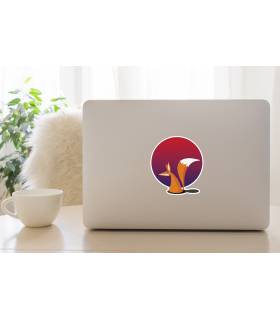 استیکر رنگی Fox-طرح دو