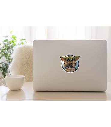 استیکر رنگی Baby Yoda