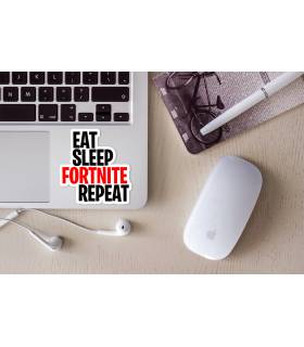 استیکر رنگی Eat Sleep Fortnite
