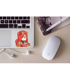 استیکر رنگی Erza Scarlet