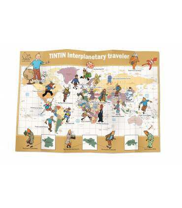 نقشه سفرهای تن تن (با جعبه)