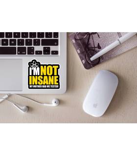 استیکر رنگی Im not insane