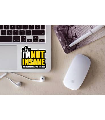 استیکر رنگی Im not insane