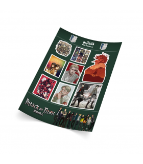 پک استیکر اتک آن تایتان-طرح سه