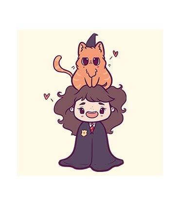 طرح Hermione and Crookshanks
